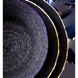 acapulco - panier ||| noir / naturel / violet