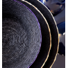 acapulco - basket ||| black / natural / purple