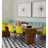afro ||| jaune / turquoise