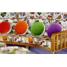 bonbon - round ||| terracotta / fire / simple black