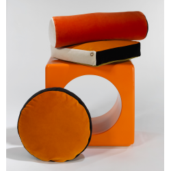 bonbon - rond ||| terracotta / fire / simple black