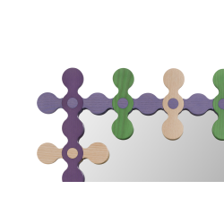 criss cross ||| violet / vert