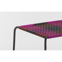 afro ||| tartan aubergine / marron / noir