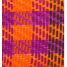 afro ||| tartan orange / aubergine / marron