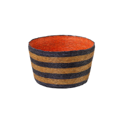 acapulco - panier ||| noir / cigare / orange